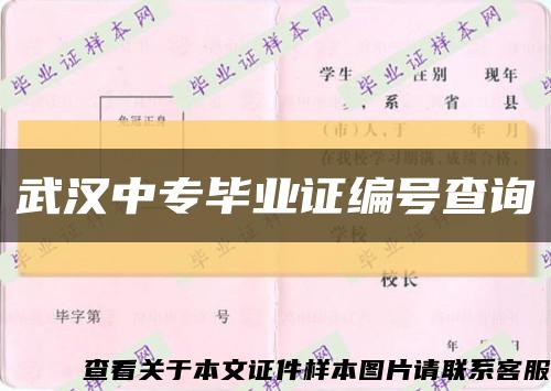 武汉中专毕业证编号查询缩略图