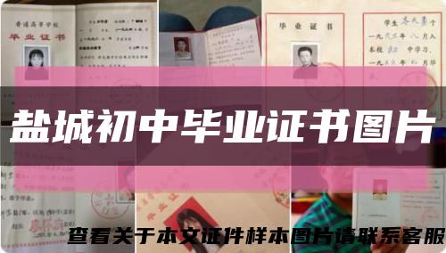 盐城初中毕业证书图片缩略图