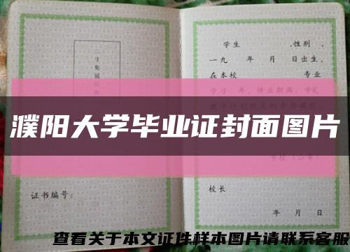 濮阳大学毕业证封面图片缩略图