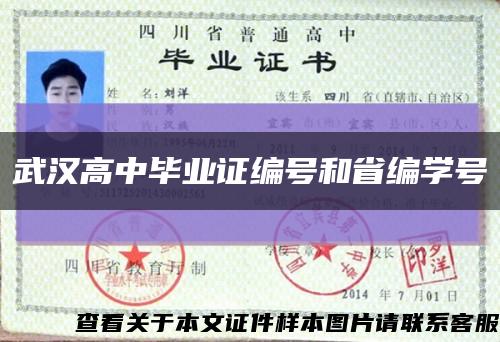 武汉高中毕业证编号和省编学号缩略图