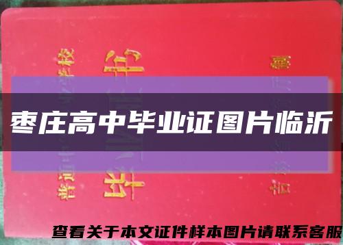 枣庄高中毕业证图片临沂缩略图