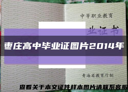 枣庄高中毕业证图片2014年缩略图