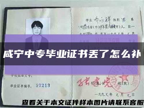 咸宁中专毕业证书丢了怎么补缩略图