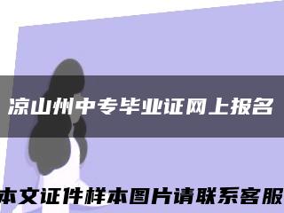 凉山州中专毕业证网上报名缩略图