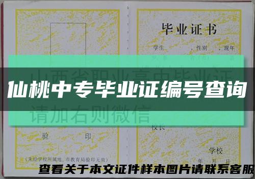 仙桃中专毕业证编号查询缩略图