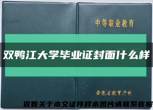 双鸭江大学毕业证封面什么样缩略图
