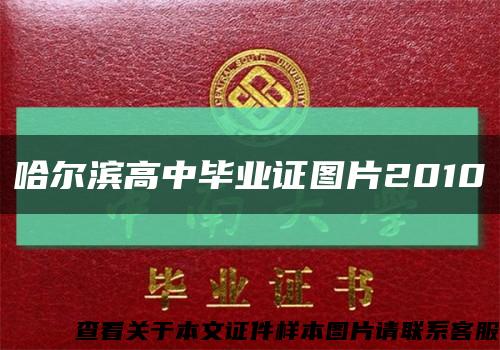 哈尔滨高中毕业证图片2010缩略图