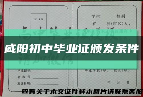 咸阳初中毕业证颁发条件缩略图