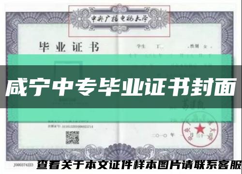 咸宁中专毕业证书封面缩略图