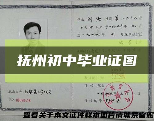 抚州初中毕业证图缩略图