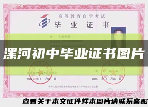 漯河初中毕业证书图片缩略图