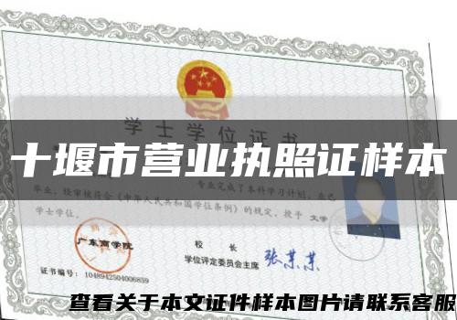 十堰市营业执照证样本缩略图