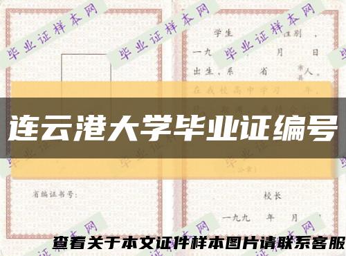 连云港大学毕业证编号缩略图