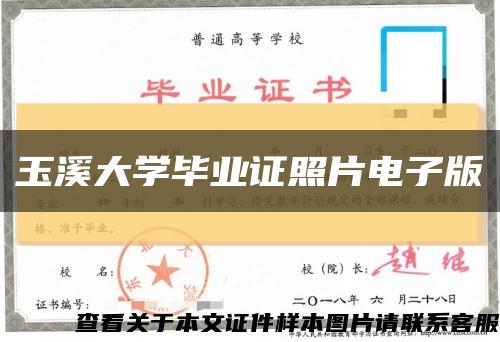 玉溪大学毕业证照片电子版缩略图