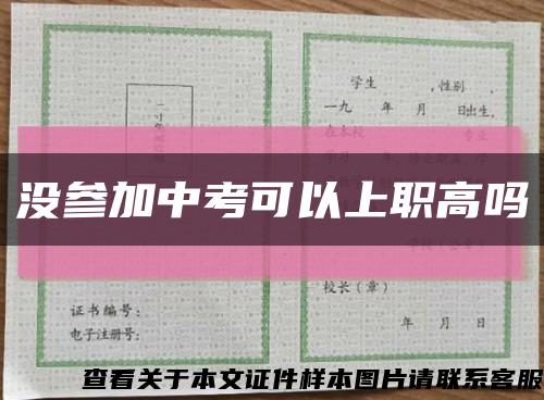 没参加中考可以上职高吗缩略图