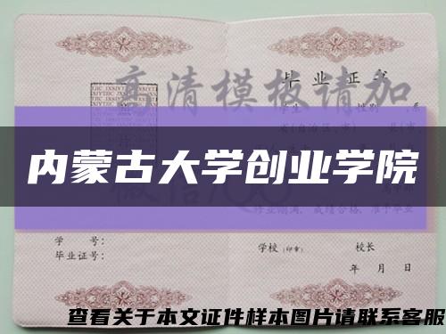 内蒙古大学创业学院缩略图