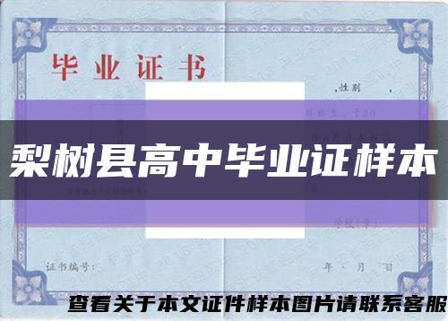 梨树县高中毕业证样本缩略图