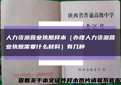 人力资源营业执照样本（办理人力资源营业执照需要什么材料）有几种缩略图