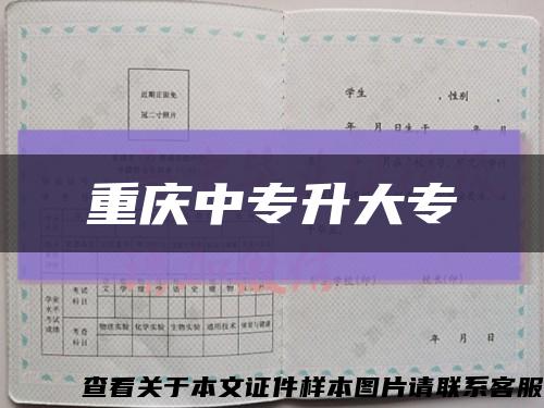 重庆中专升大专缩略图