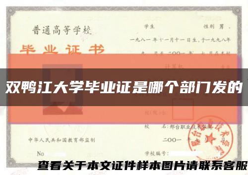 双鸭江大学毕业证是哪个部门发的缩略图
