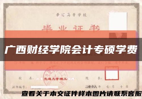 广西财经学院会计专硕学费缩略图