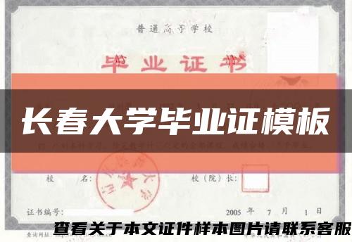 长春大学毕业证模板缩略图