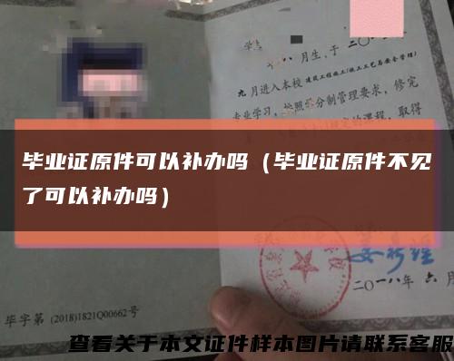 毕业证原件可以补办吗（毕业证原件不见了可以补办吗）缩略图