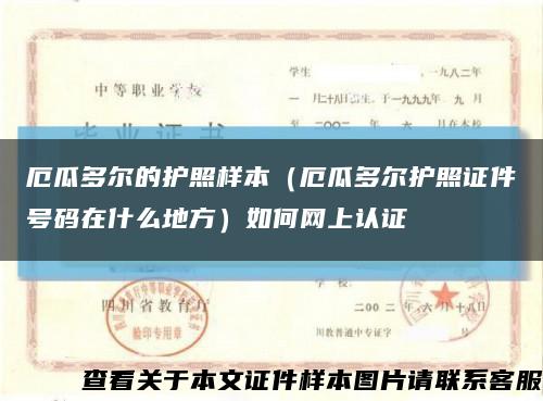 厄瓜多尔的护照样本（厄瓜多尔护照证件号码在什么地方）如何网上认证缩略图