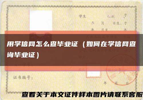用学信网怎么查毕业证（如何在学信网查询毕业证）缩略图