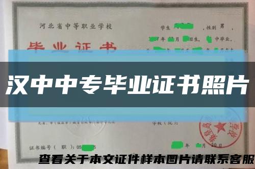 汉中中专毕业证书照片缩略图