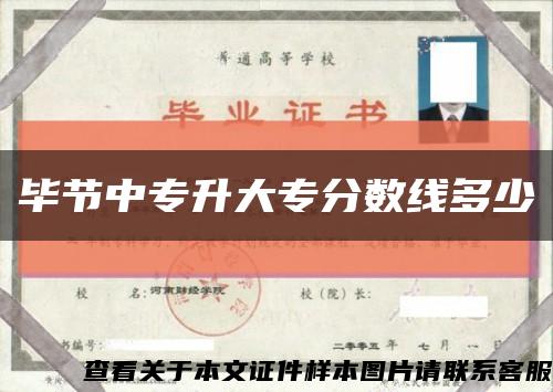 毕节中专升大专分数线多少缩略图