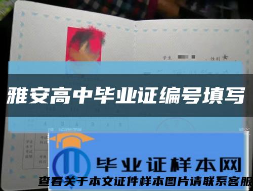 雅安高中毕业证编号填写缩略图