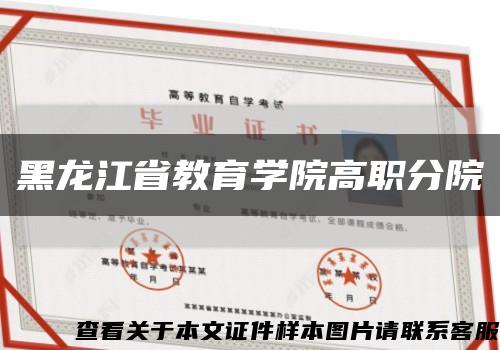 黑龙江省教育学院高职分院缩略图