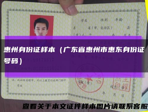 惠州身份证样本（广东省惠州市惠东身份证号码）缩略图