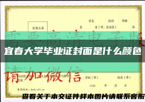 宜春大学毕业证封面是什么颜色缩略图
