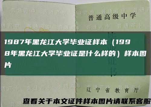 1987年黑龙江大学毕业证样本（1998年黑龙江大学毕业证是什么样的）样本图片缩略图
