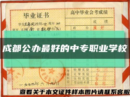 成都公办最好的中专职业学校缩略图