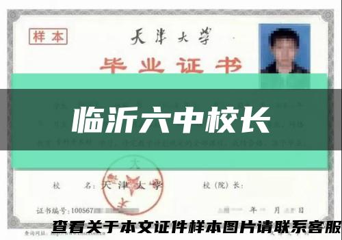 临沂六中校长缩略图