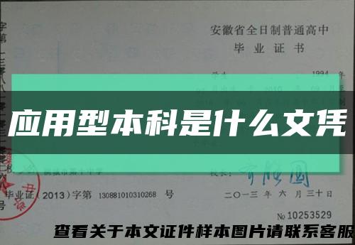 应用型本科是什么文凭缩略图