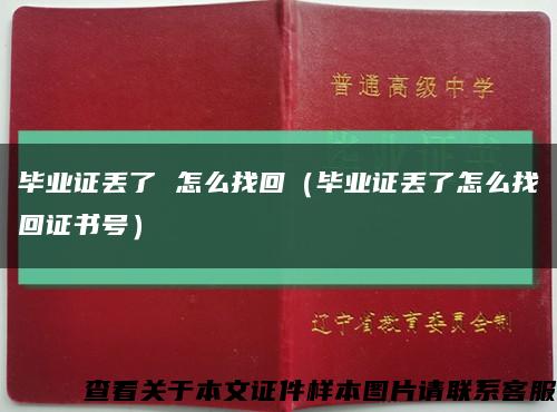 毕业证丢了 怎么找回（毕业证丢了怎么找回证书号）缩略图