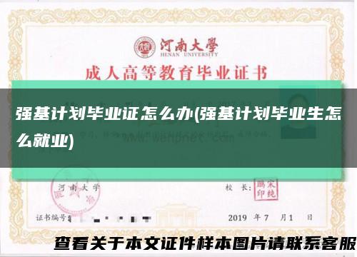 强基计划毕业证怎么办(强基计划毕业生怎么就业)缩略图