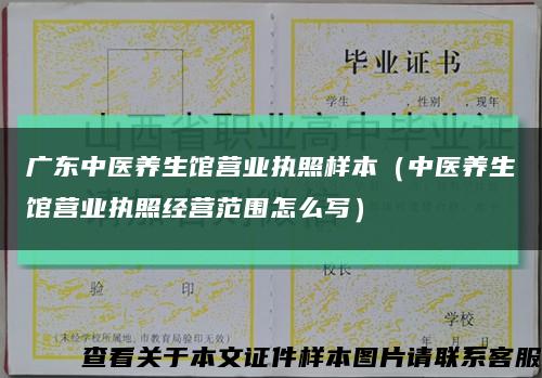 广东中医养生馆营业执照样本（中医养生馆营业执照经营范围怎么写）缩略图