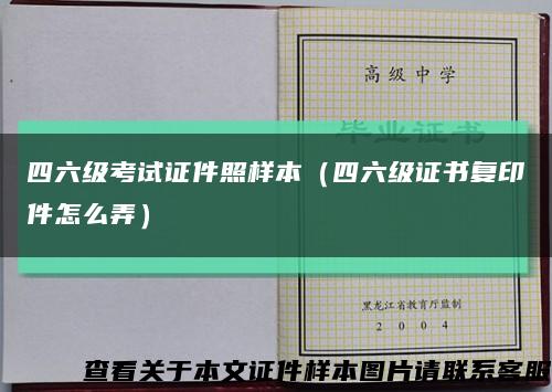 四六级考试证件照样本（四六级证书复印件怎么弄）缩略图