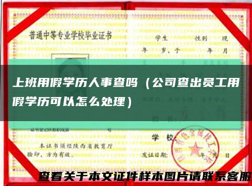 上班用假学历人事查吗（公司查出员工用假学历可以怎么处理）缩略图