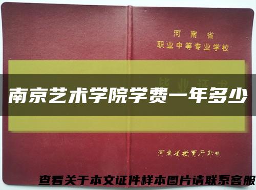 南京艺术学院学费一年多少缩略图