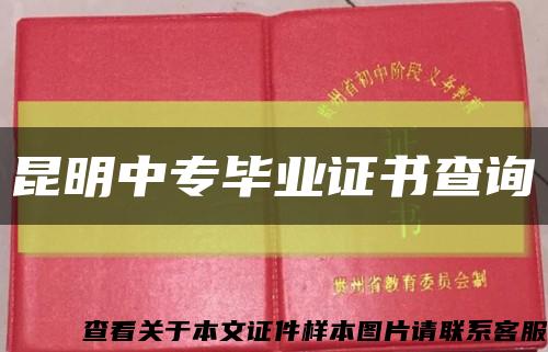 昆明中专毕业证书查询缩略图