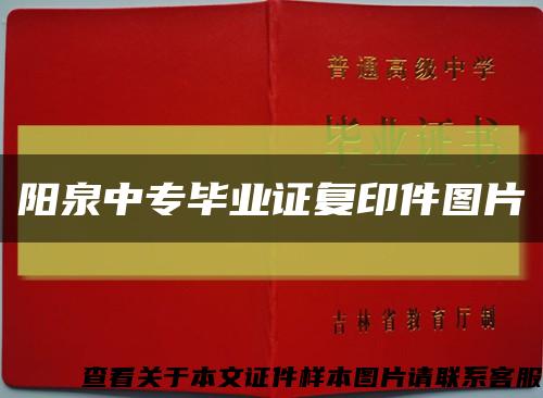 阳泉中专毕业证复印件图片缩略图