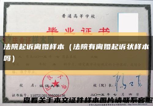 法院起诉离婚样本（法院有离婚起诉状样本吗）缩略图