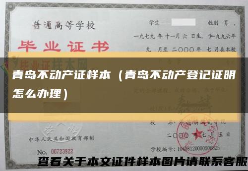 青岛不动产证样本（青岛不动产登记证明怎么办理）缩略图