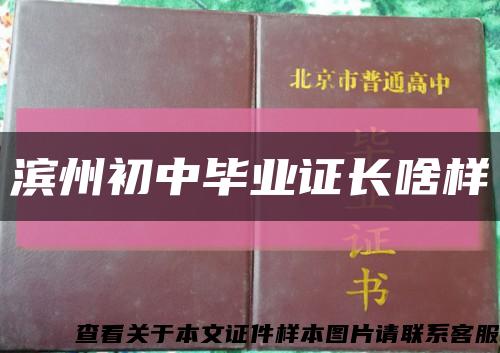 滨州初中毕业证长啥样缩略图